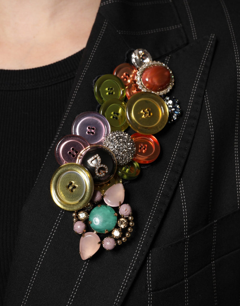 Multicolor Patchwork Embellished Coat Jacket Dolce & Gabbana
