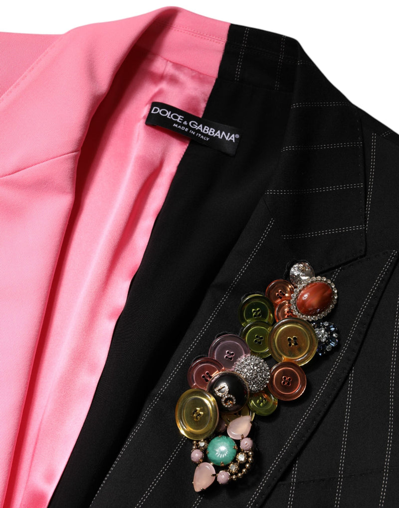 Multicolor Patchwork Embellished Coat Jacket Dolce & Gabbana