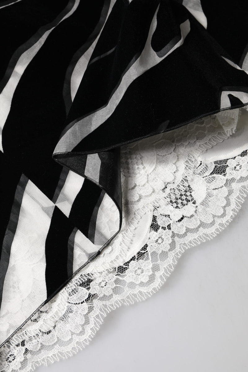 Black White Zebra A-line Sheath Mini Dress Dolce & Gabbana