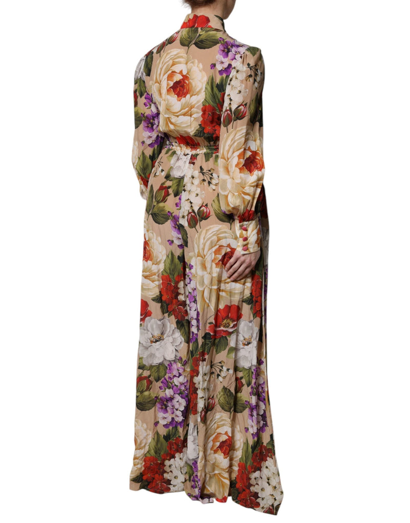 Multicolor Floral Wide Leg Jumpsuit Dress Dolce & Gabbana