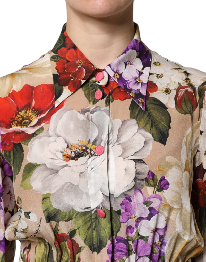 Multicolor Floral Wide Leg Jumpsuit Dress Dolce & Gabbana