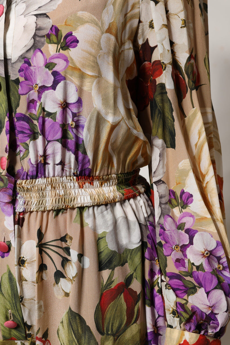 Multicolor Floral Wide Leg Jumpsuit Dress Dolce & Gabbana