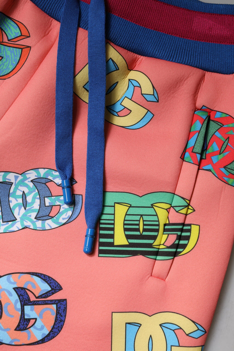 Pink Logo Monogram Jogger Sweatpants Pants Dolce & Gabbana