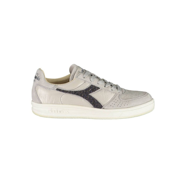 Gray Leather Women Sneaker Diadora