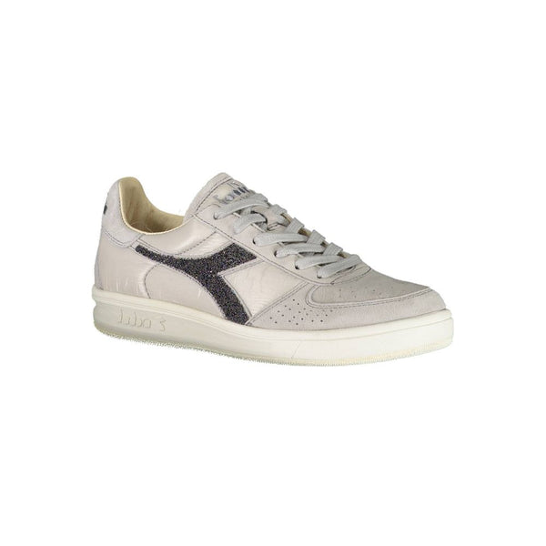 Gray Leather Women Sneaker Diadora