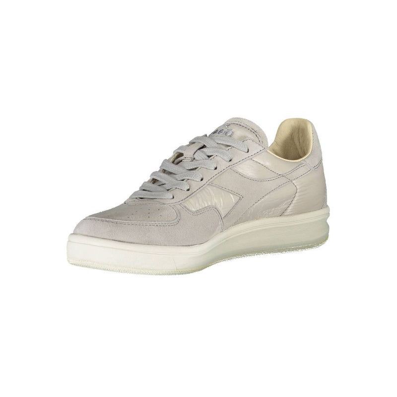 Gray Leather Women Sneaker Diadora