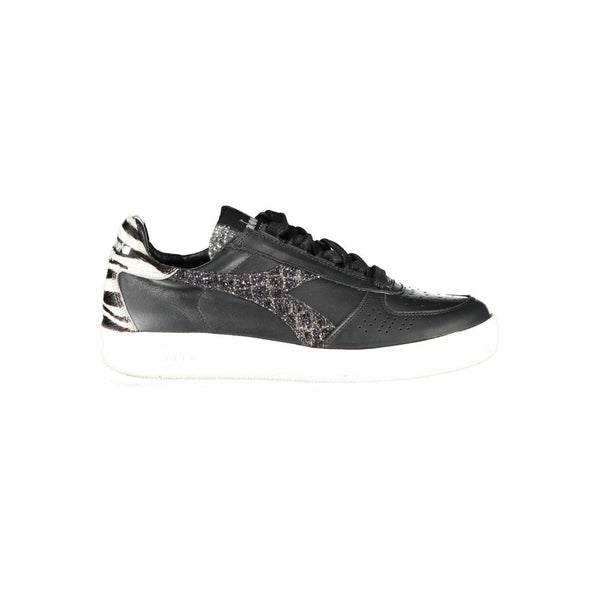 Black Leather Womens Sneaker Diadora