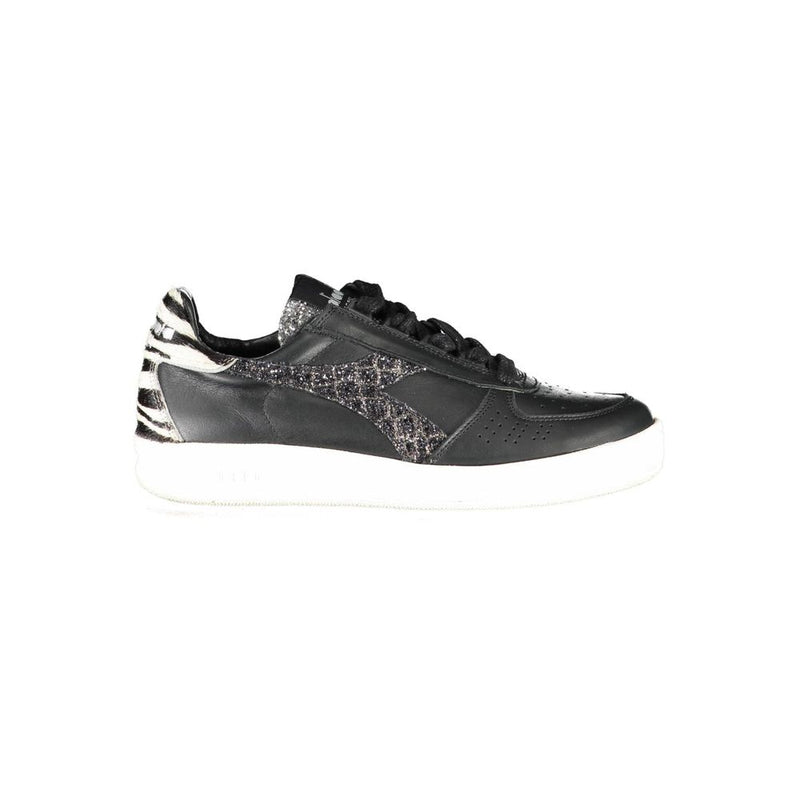 Black Leather Womens Sneaker Diadora