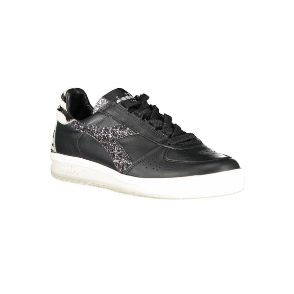 Black Leather Womens Sneaker Diadora