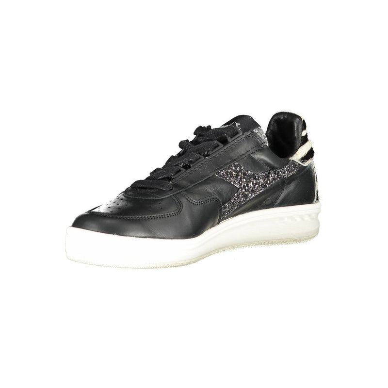 Black Leather Womens Sneaker Diadora