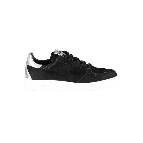 Black Leather Women Sneaker Diadora