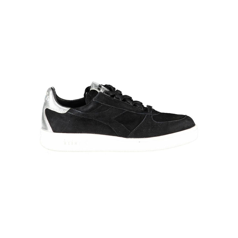 Black Leather Women Sneaker Diadora