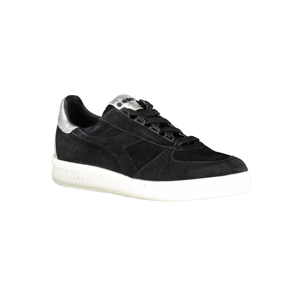 Black Leather Women Sneaker Diadora