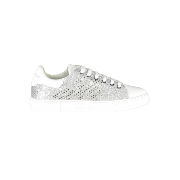 Silver Polyester Women Sneaker Emporio Armani