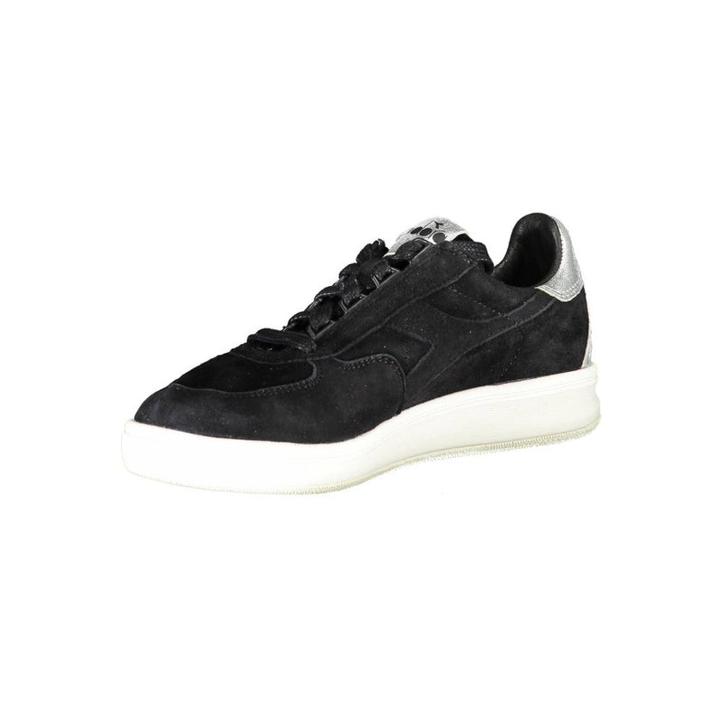 Black Leather Women Sneaker Diadora