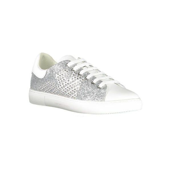 Silver Polyester Women Sneaker Emporio Armani