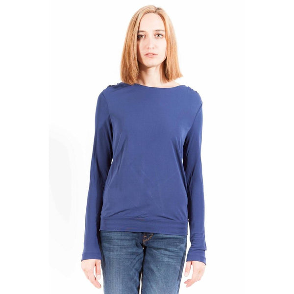 Blue Viscose Women T-Shirt Gant