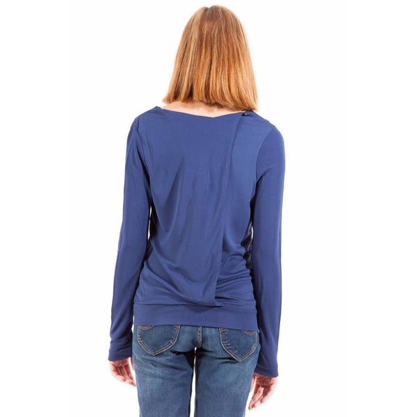 Blue Viscose Women T-Shirt Gant