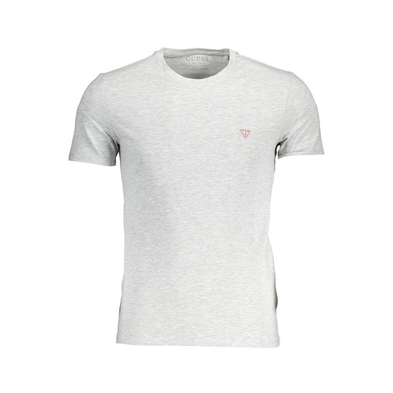 Gray Cotton Men T-Shirt Guess Jeans