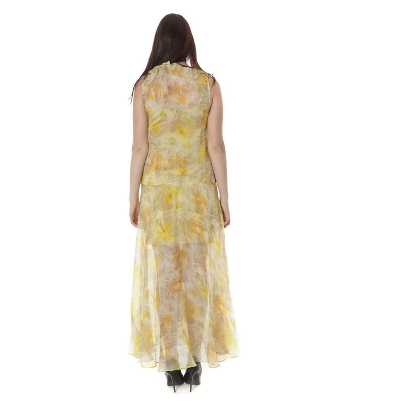 Yellow Polyester Dress John Galliano