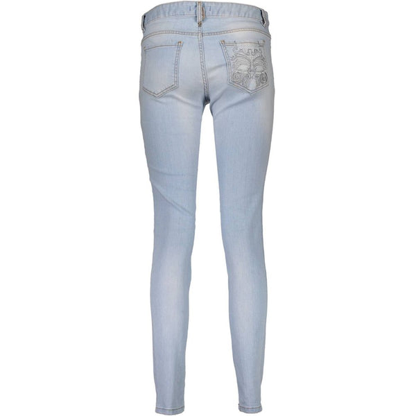 Light Blue Cotton Women Jeans Just Cavalli