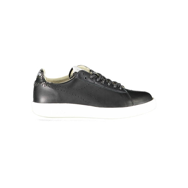 Black Leather Women Sneaker Diadora