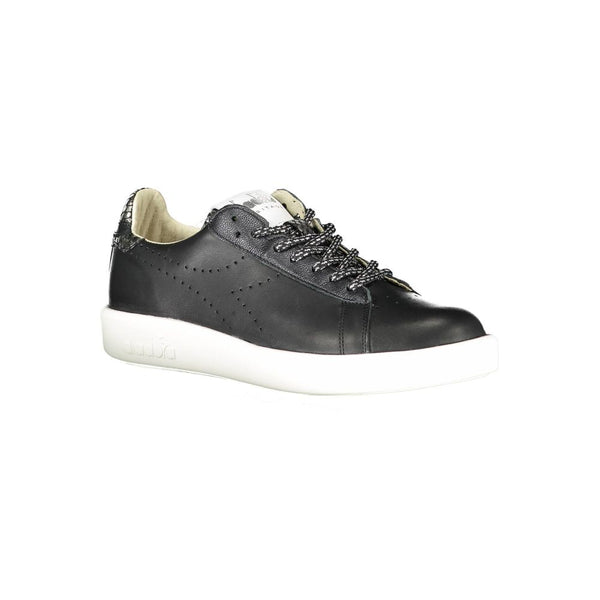 Black Leather Women Sneaker Diadora