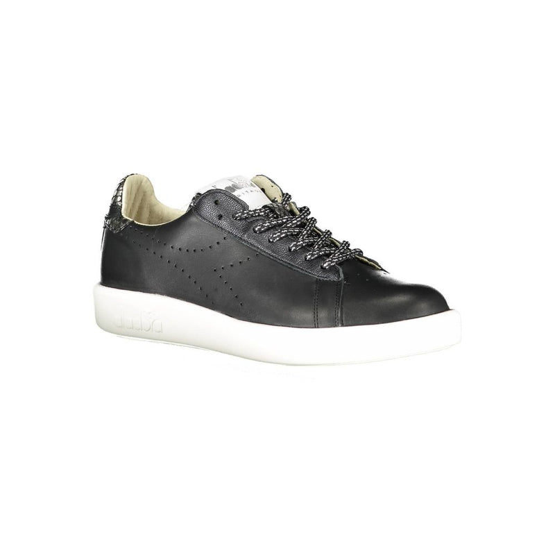 Black Leather Women Sneaker Diadora