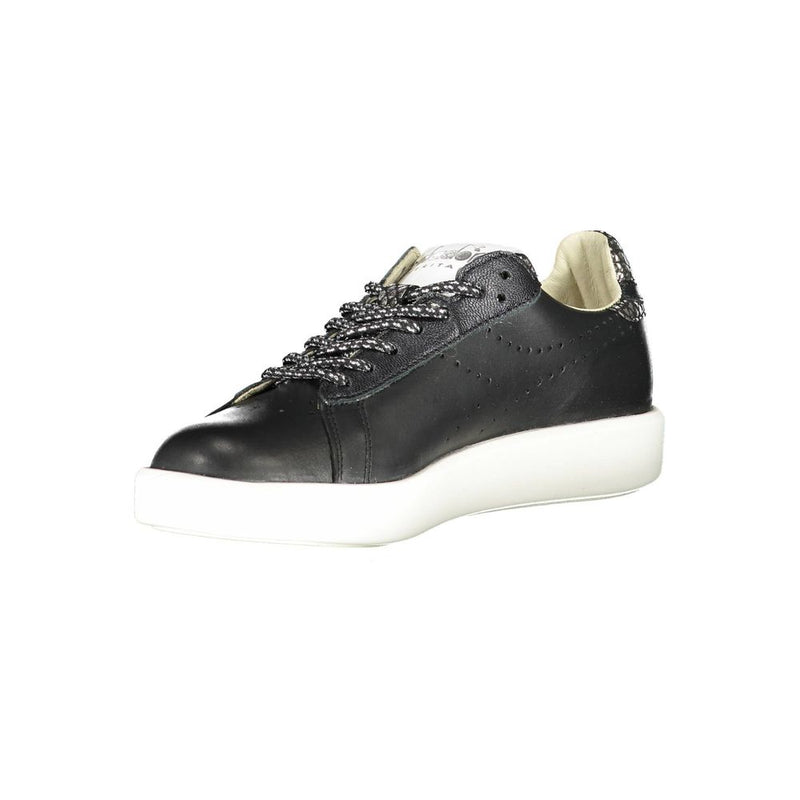 Black Leather Women Sneaker Diadora