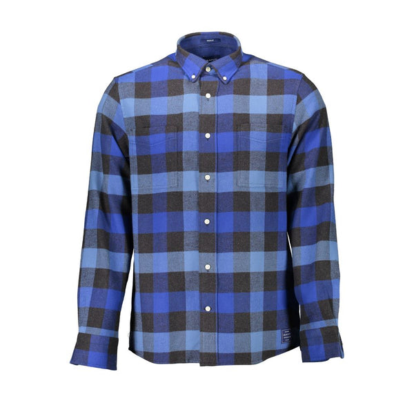 Blue Cotton Men Shirt Gant