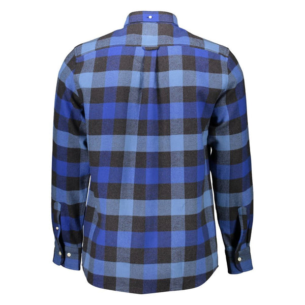 Blue Cotton Men Shirt Gant