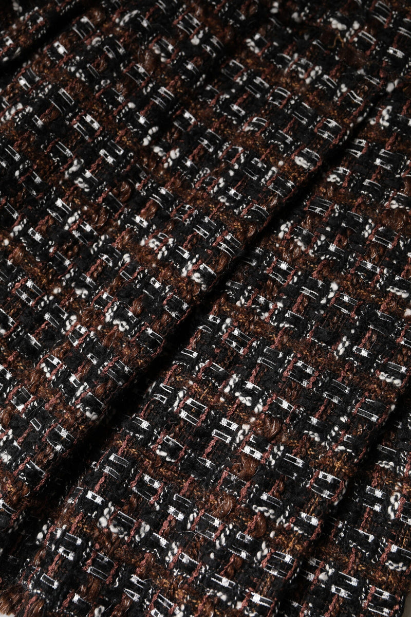 Multicolor High Waist Tartan Tweed Mini Skirt Dolce & Gabbana