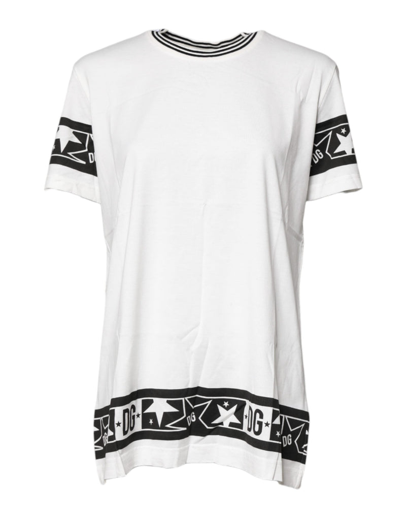 White #DGMillennials Cotton Crewneck T-shirt Dolce & Gabbana