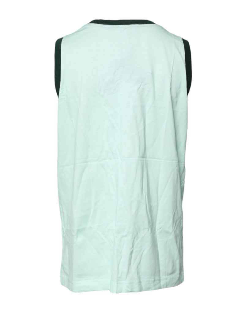 Light Green Graphic Print Sleeveless Tank T-shirt Dolce & Gabbana