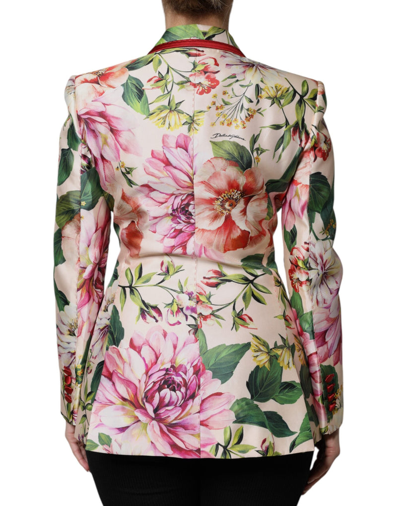 Multicolor Floral Double Breasted Jacket Dolce & Gabbana