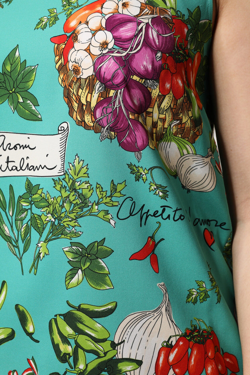 Multicolor Floral Silk Sleeveless Tank Top Dolce & Gabbana