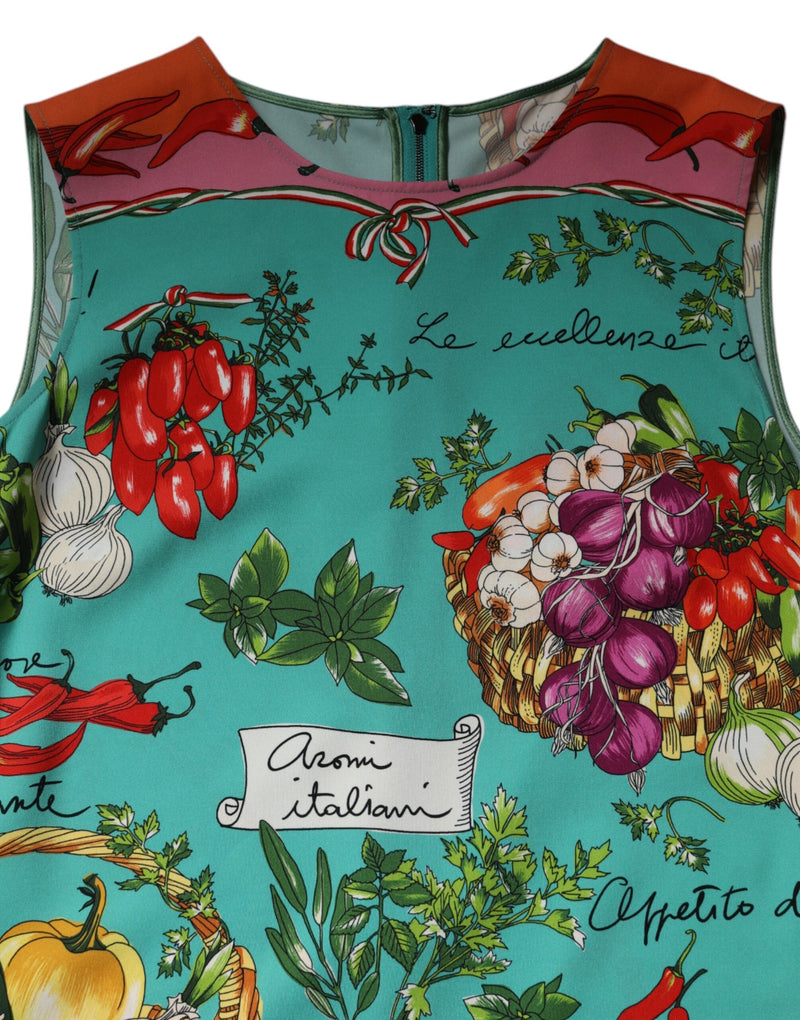 Multicolor Floral Silk Sleeveless Tank Top Dolce & Gabbana
