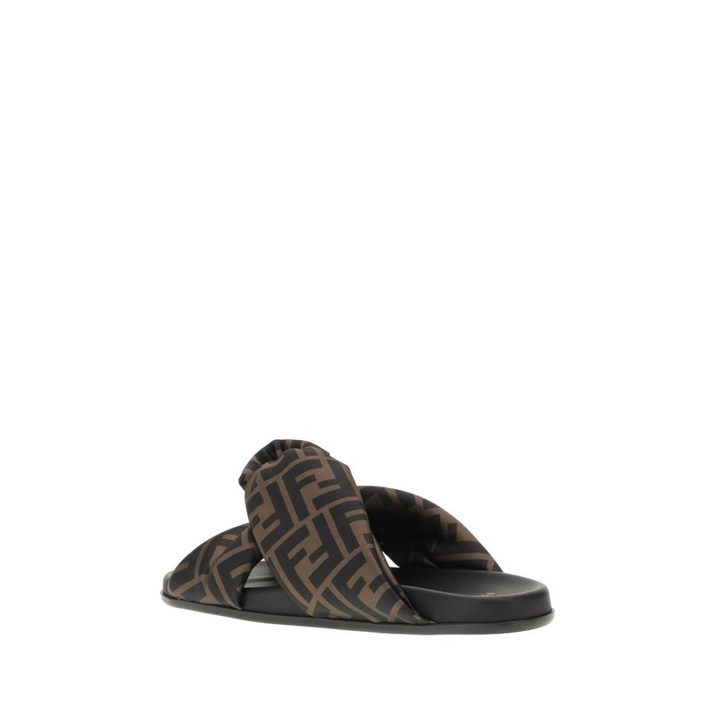Satin Slide Sandals Fendi