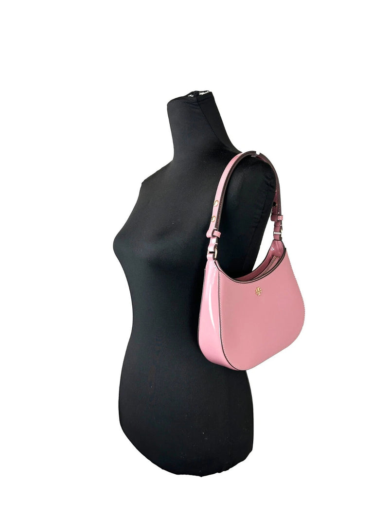 Patent Emerson Small Shoulder Bag Purse Pink Tory Burch