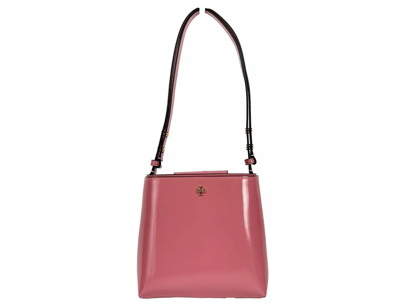 Patent Emerson Small Bucket Bag Purse Pink Tory Burch