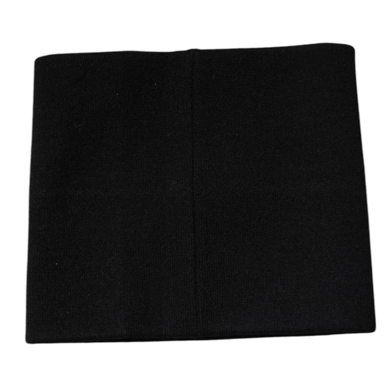 Black Cashmere Knitted Square Handkerchief Scarf Dolce & Gabbana
