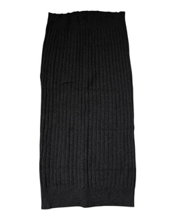 Black Cashmere Knitted Neck Warmer Foulard Scarf Dolce & Gabbana