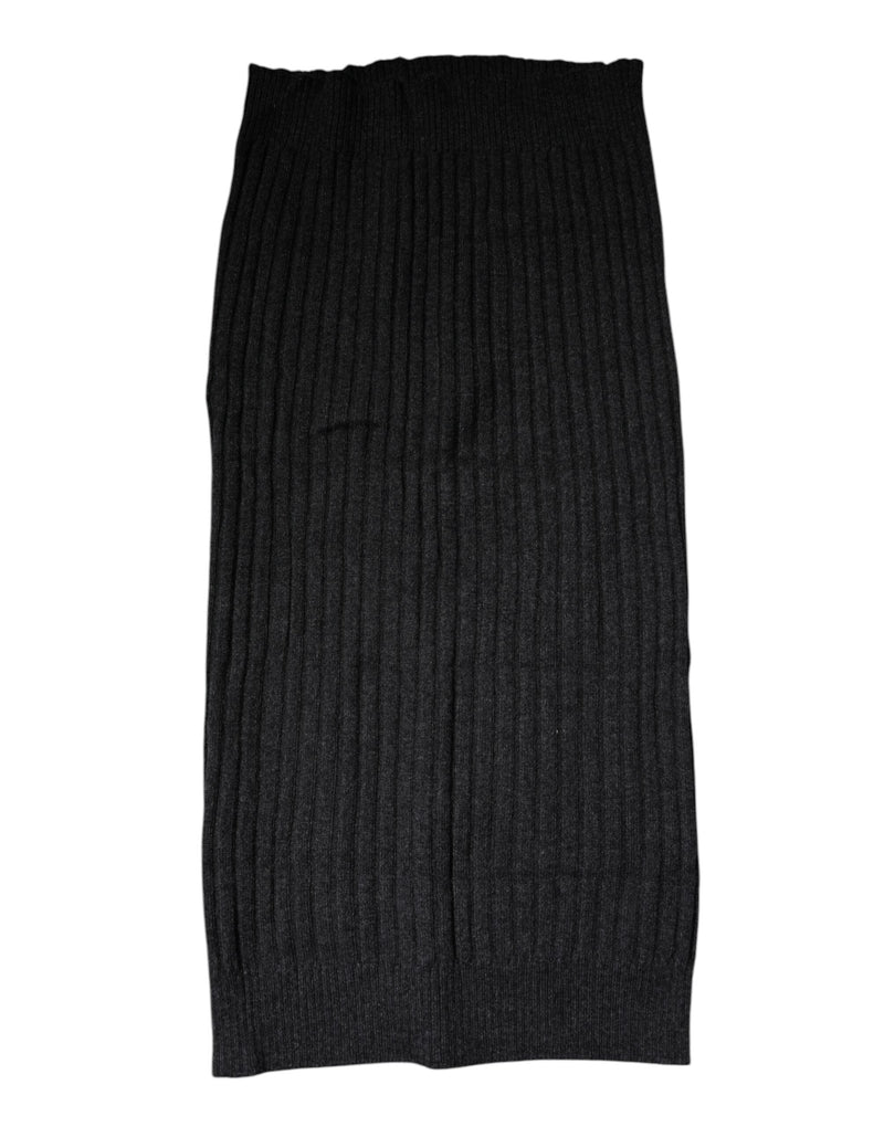 Black Cashmere Knitted Neck Warmer Foulard Scarf Dolce & Gabbana