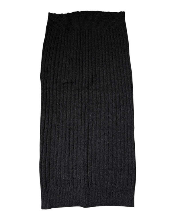Black Cashmere Knitted Neck Warmer Foulard Scarf Dolce & Gabbana