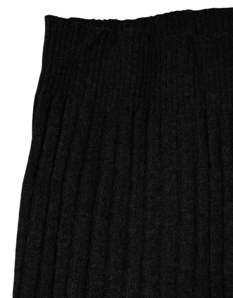 Black Cashmere Knitted Neck Warmer Foulard Scarf Dolce & Gabbana