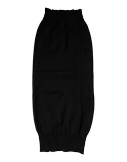 Black Cashmere Knitted Neck Warmer Foulard Scarf Dolce & Gabbana