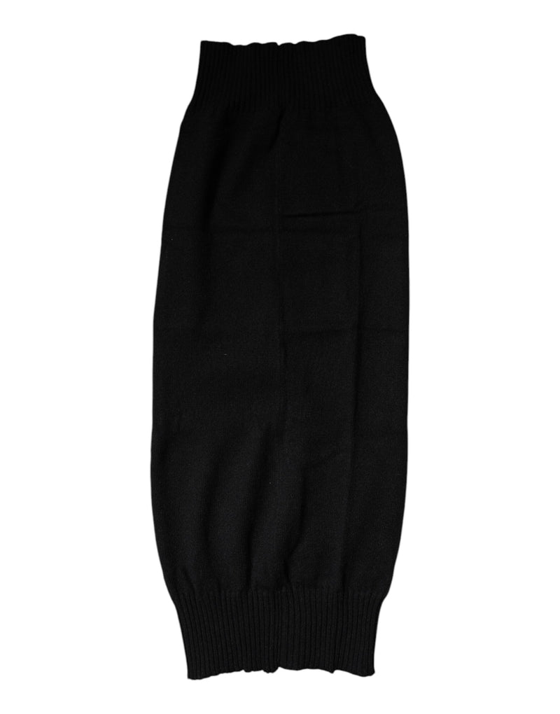 Black Cashmere Knitted Neck Warmer Foulard Scarf Dolce & Gabbana