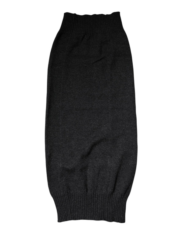 Black Cashmere Knitted Neck Warmer Foulard Scarf Dolce & Gabbana