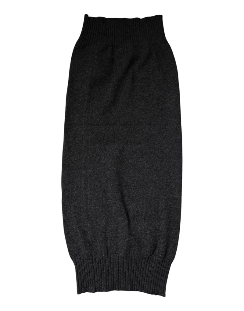 Black Cashmere Knitted Neck Warmer Foulard Scarf Dolce & Gabbana
