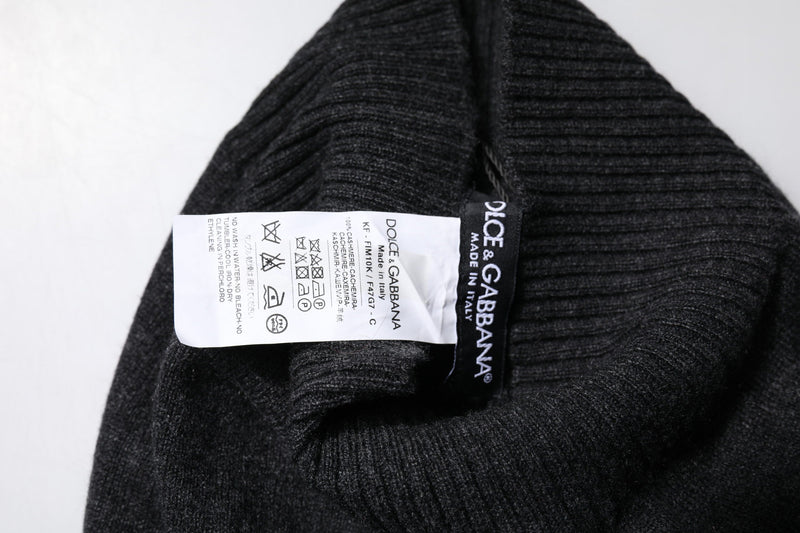 Black Cashmere Knitted Neck Warmer Foulard Scarf Dolce & Gabbana